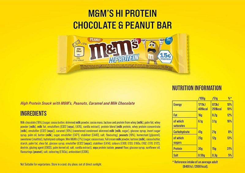 M&Ms-Hi-Protein-Bar